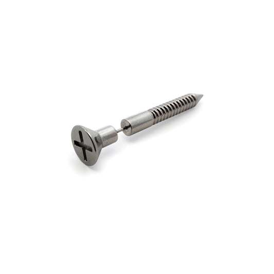 Silver Screw Earring