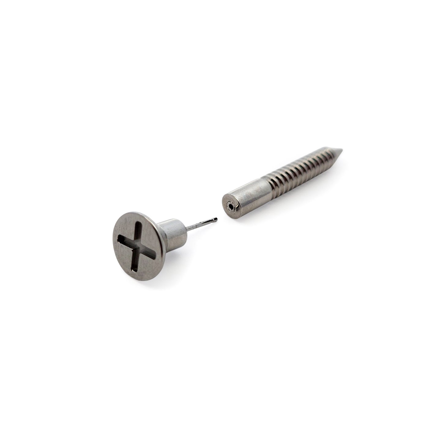 Silver Screw Earring