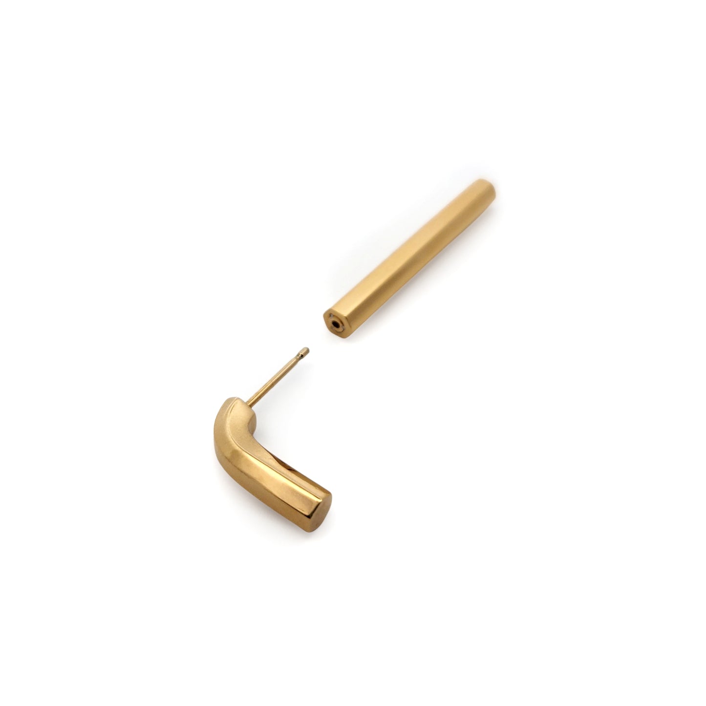 Gold Hex Key Earring