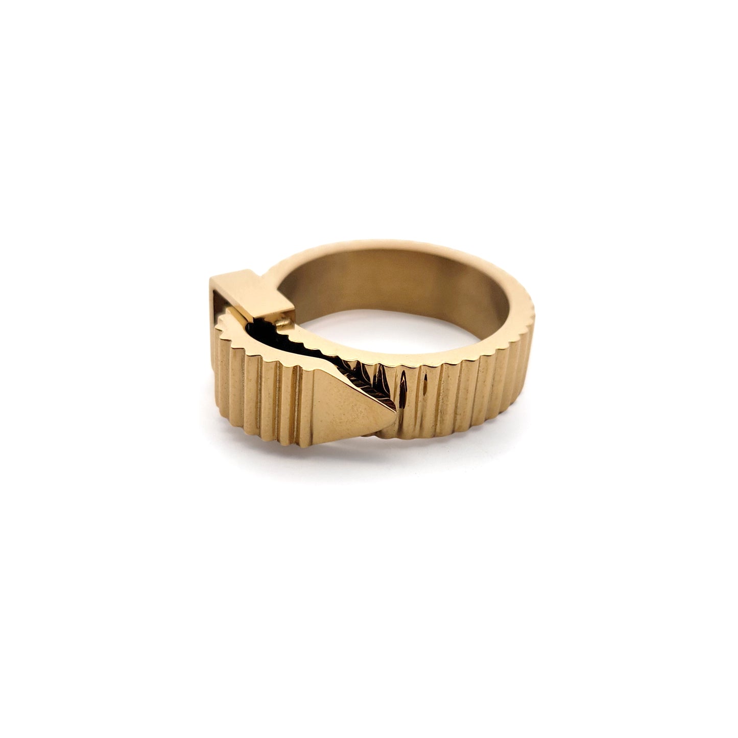 Gold Zip Tie Ring