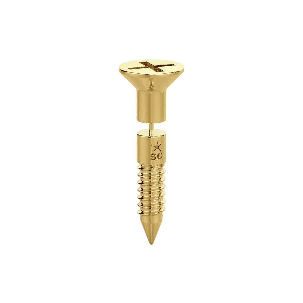 Gold Screw Earring - Short