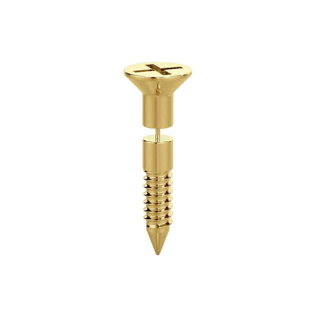 Gold Screw Earring - Short