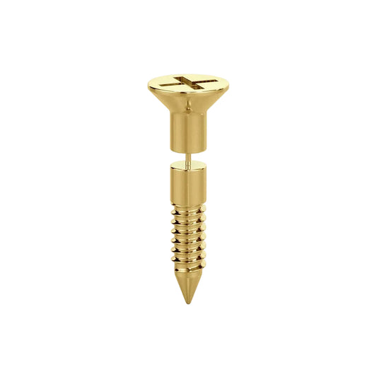 Gold Screw Earring - Short