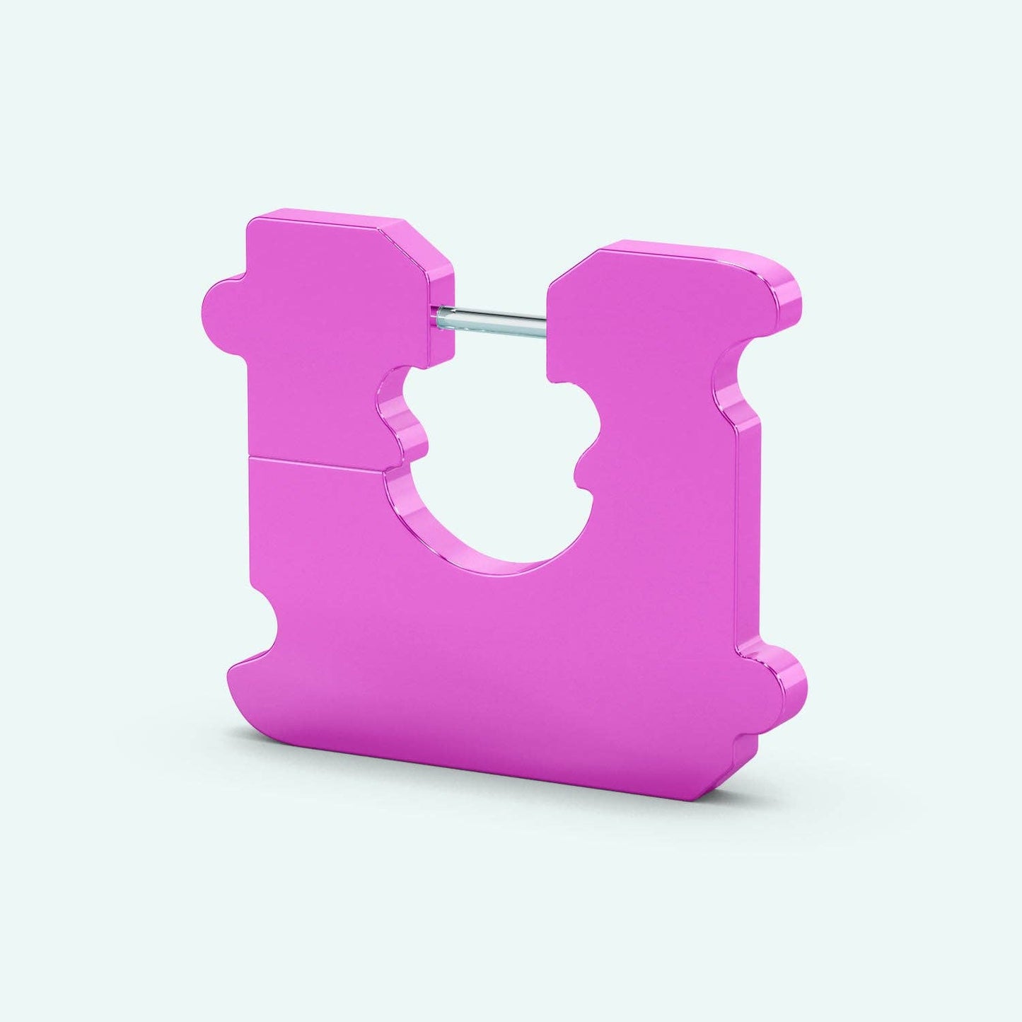 Magenta Bread Tab Earring