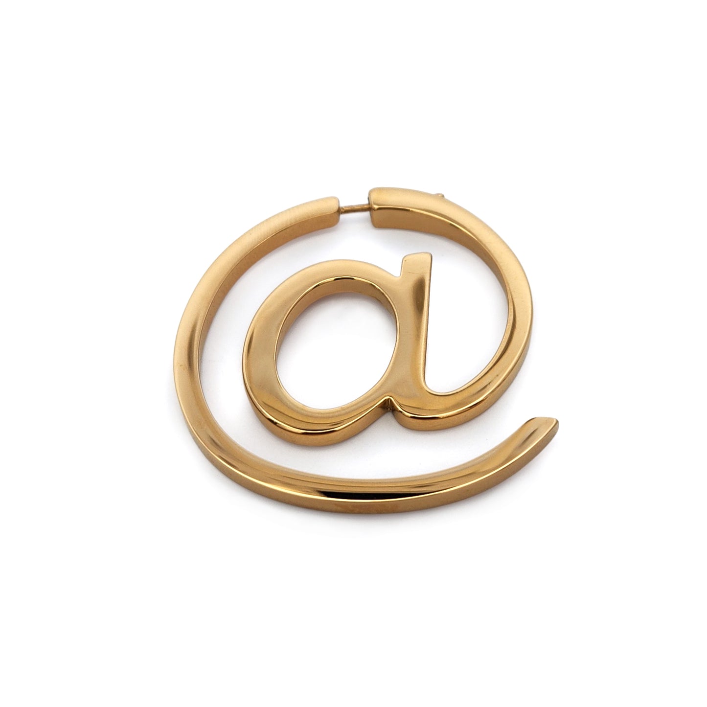 Gold "E@Rring" Earring
