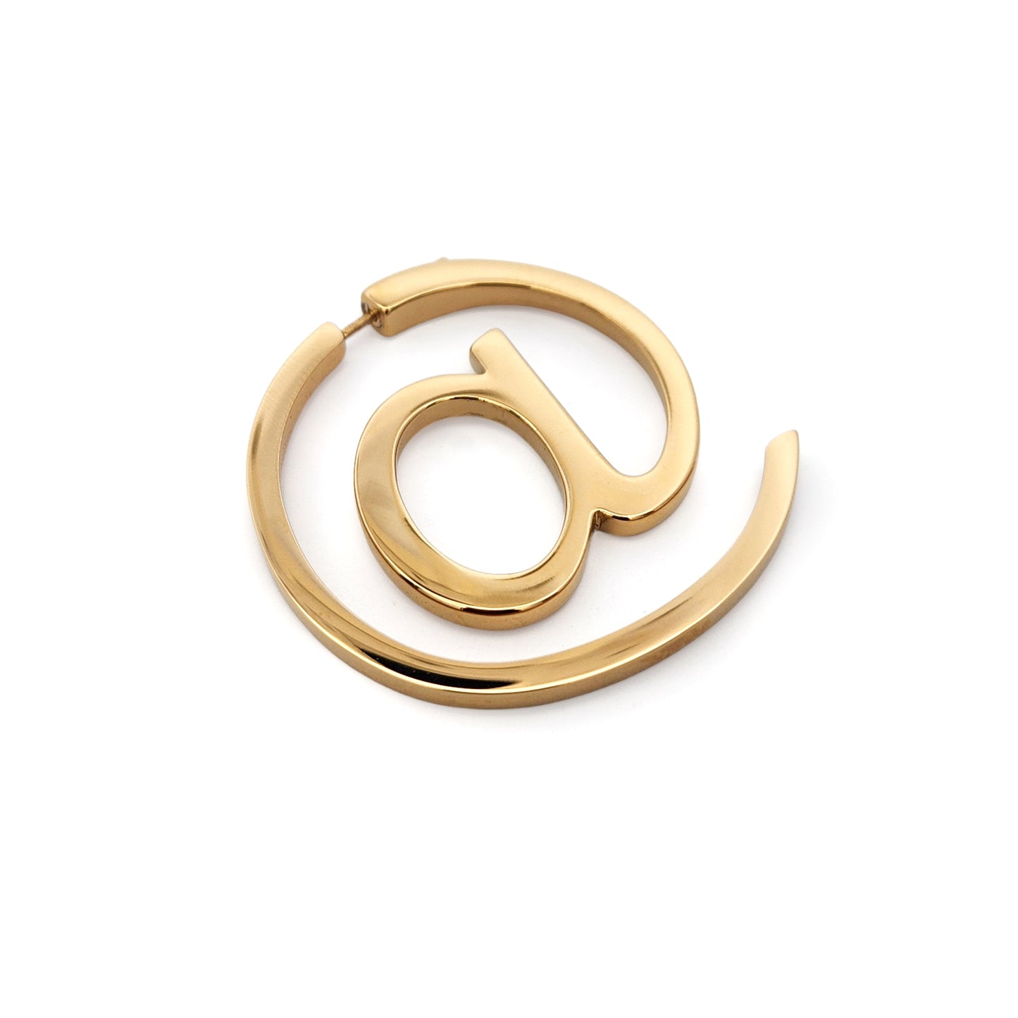 Gold "E@Rring" Earring