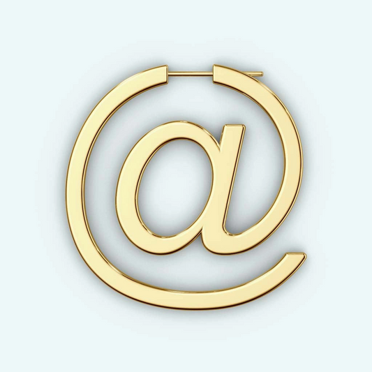 Gold "E@Rring" Earring