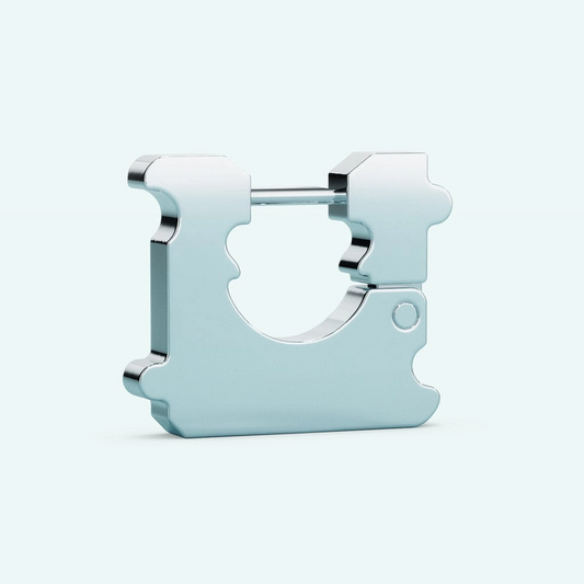 Mini Bread Tag Earring - Silver