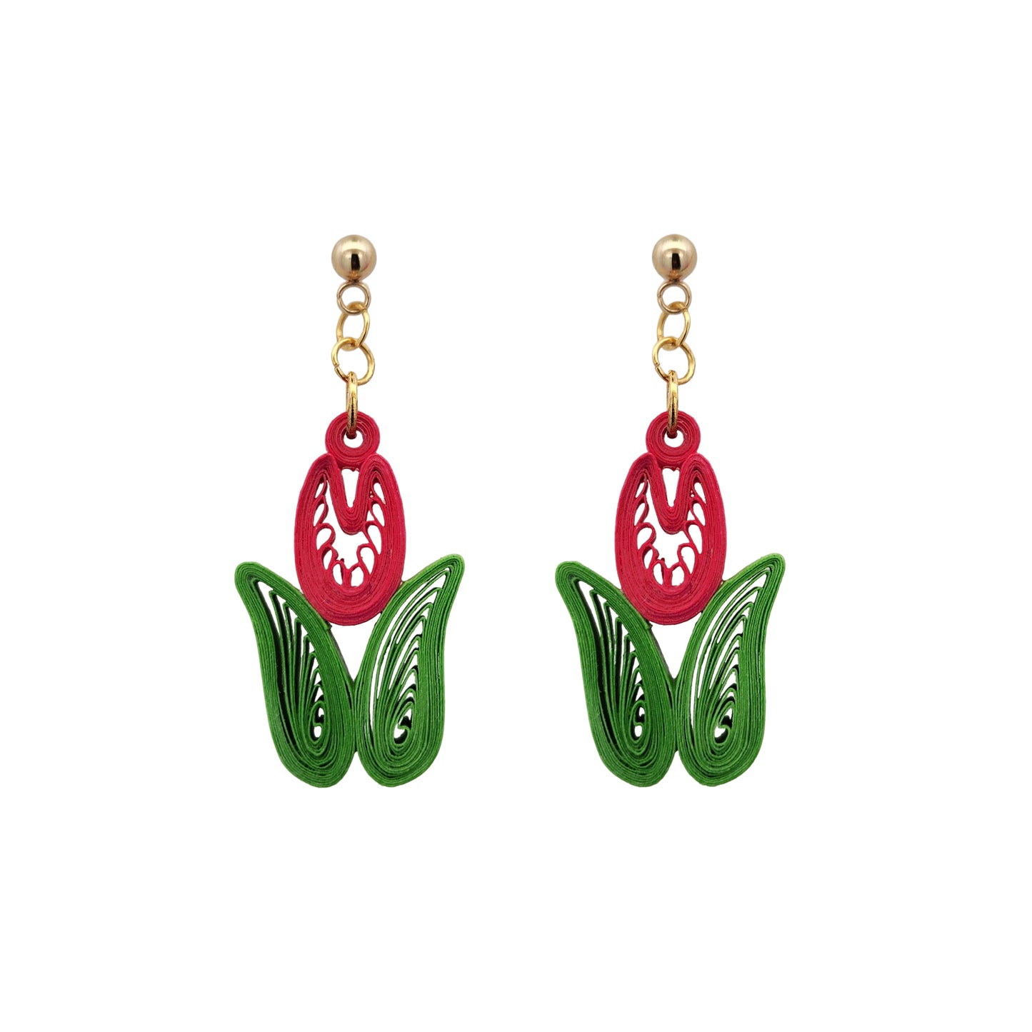 Tulip Paper Drop Earrings