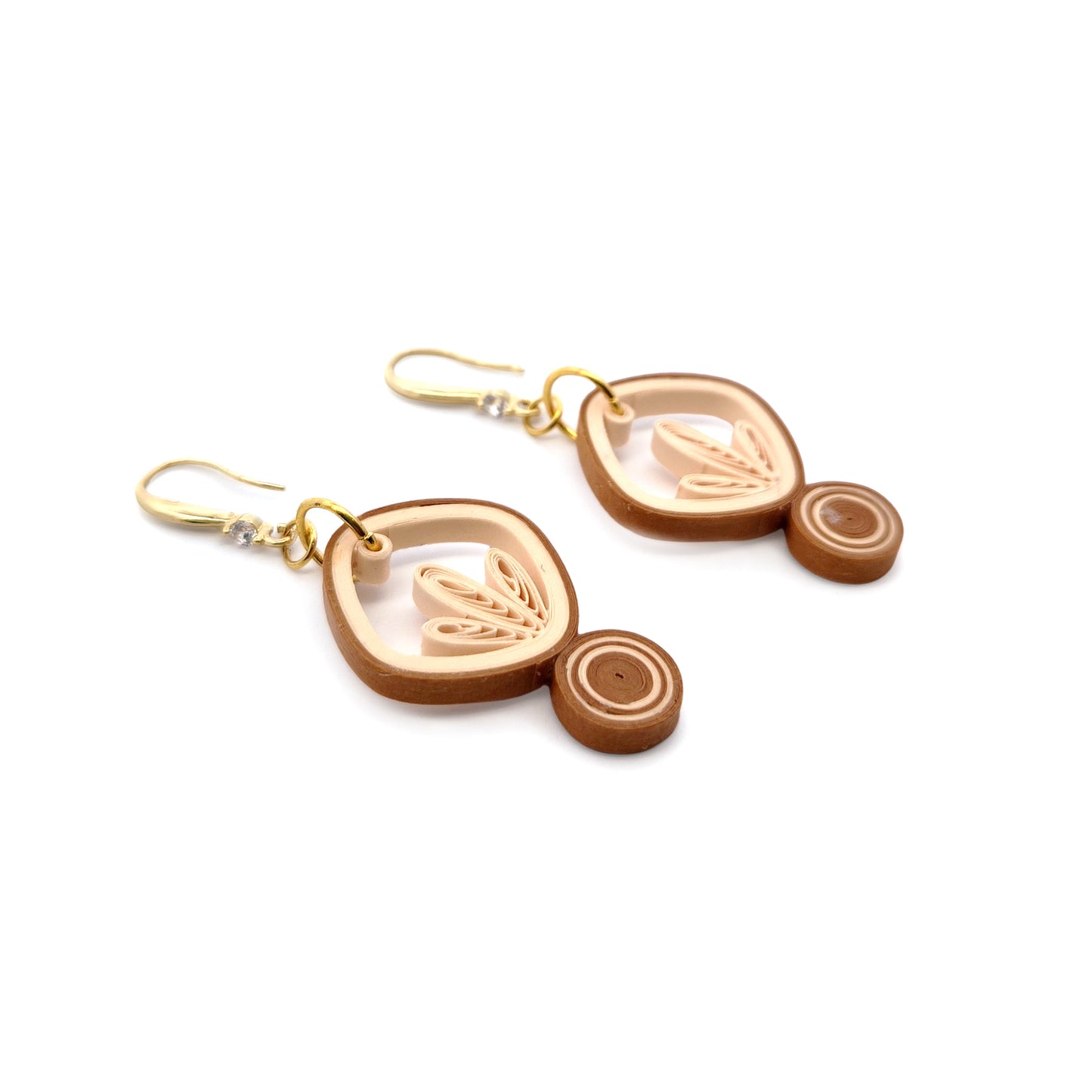 Creme Deco Paper Earrings