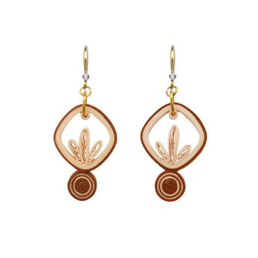 Creme Deco Paper Earrings