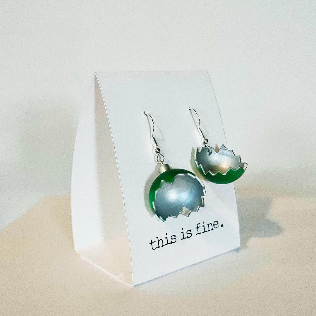 Bustin' My Balls Earrings - Green