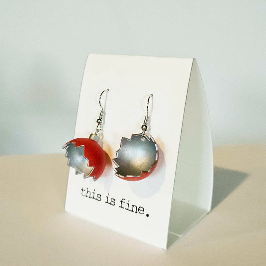 Bustin' my Balls Earrings - Red