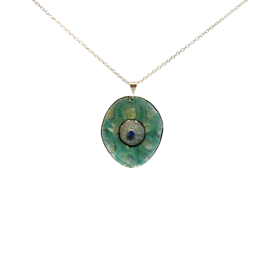 Green Enamel Pendant