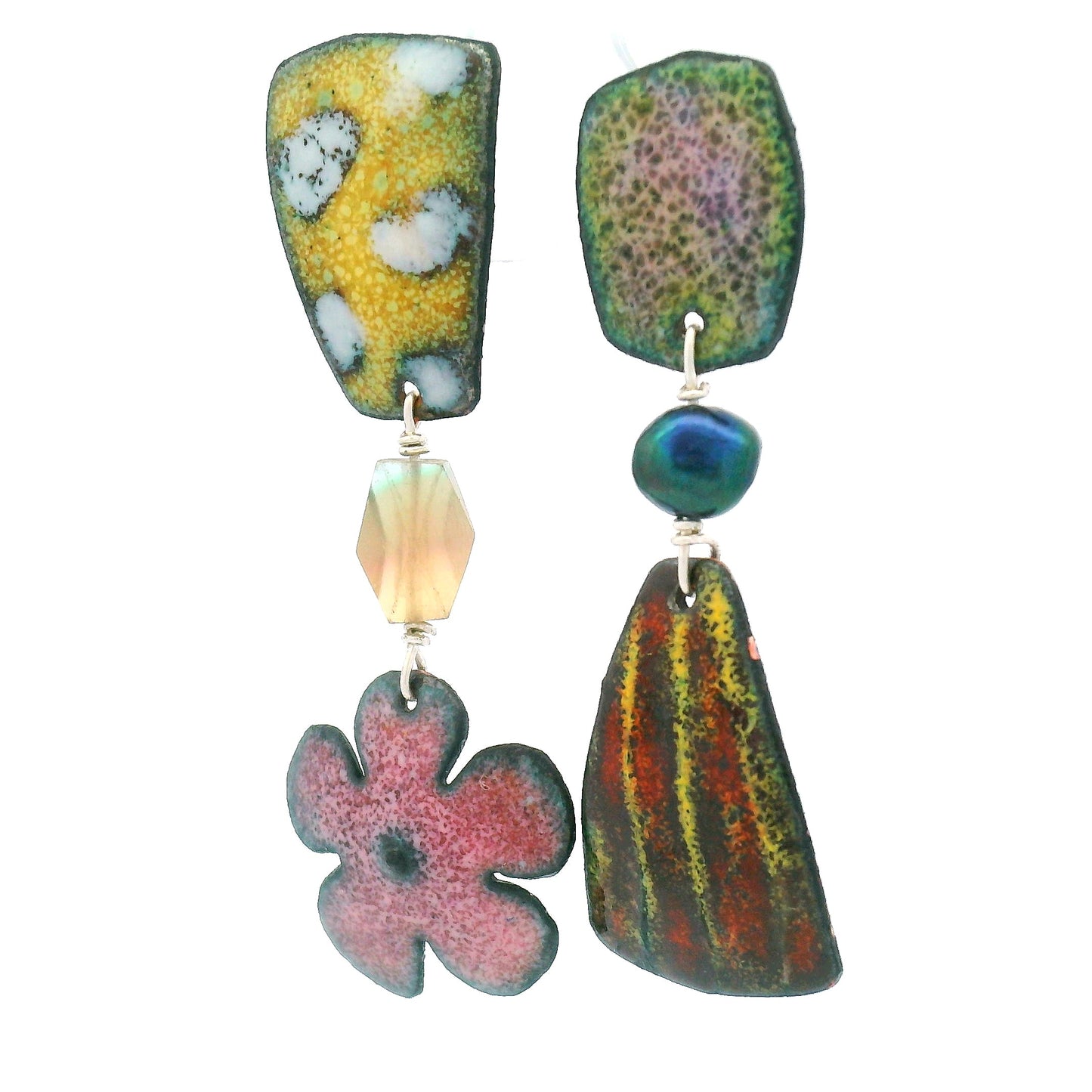 3-Piece Enamel Whimsical Earrings