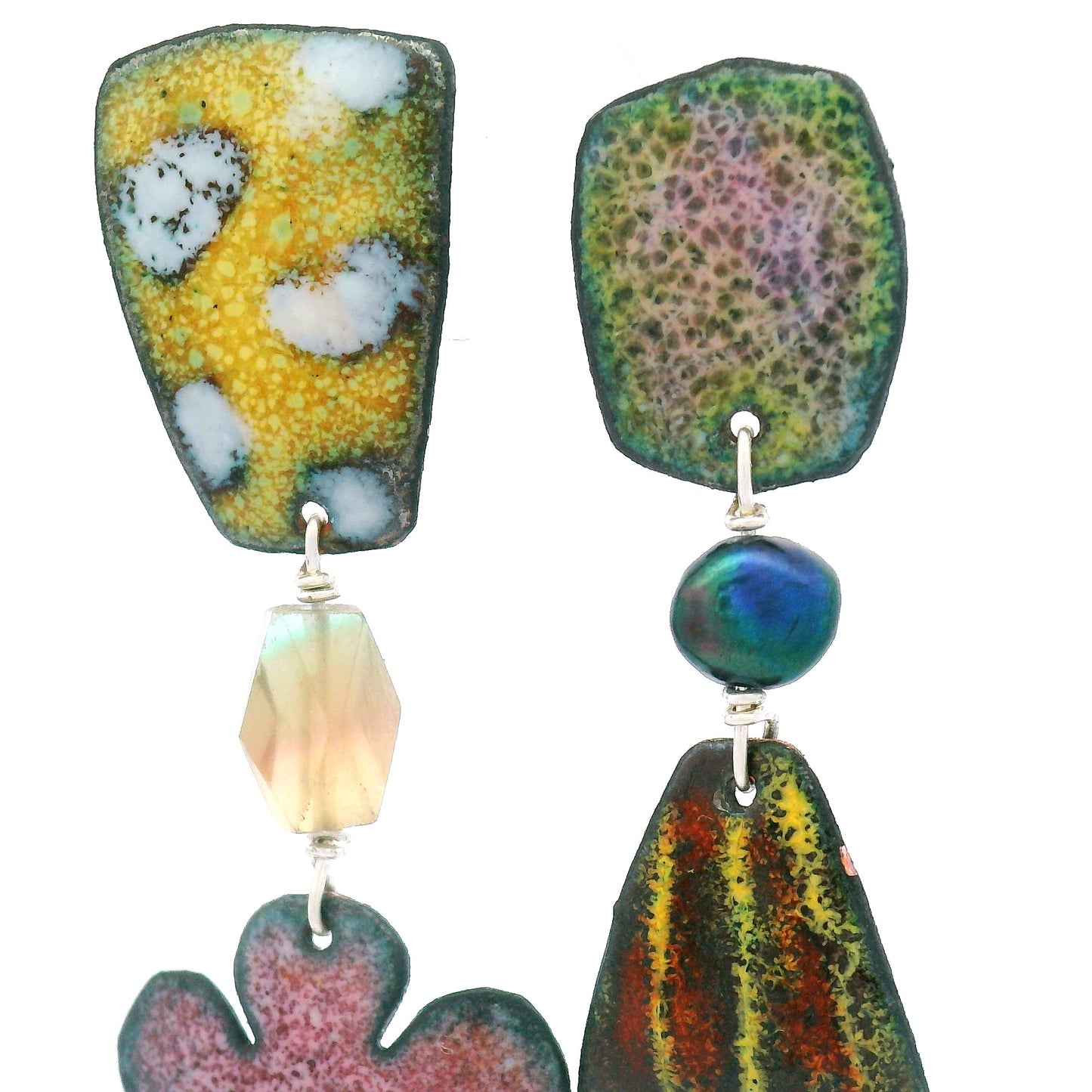 3-Piece Enamel Whimsical Earrings