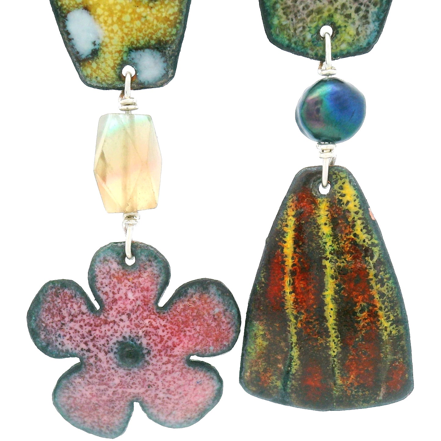 3-Piece Enamel Whimsical Earrings