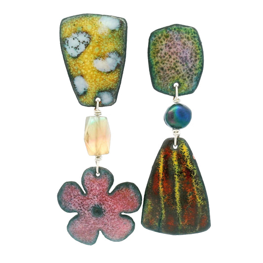 3-Piece Enamel Whimsical Earrings