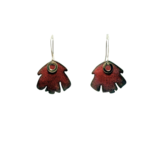 Red & Orange Enamel Earrings