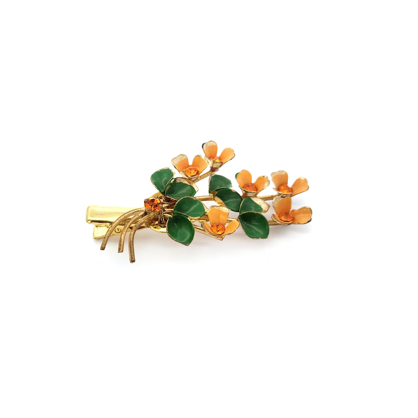 Vintage Enamel Floral Brooch