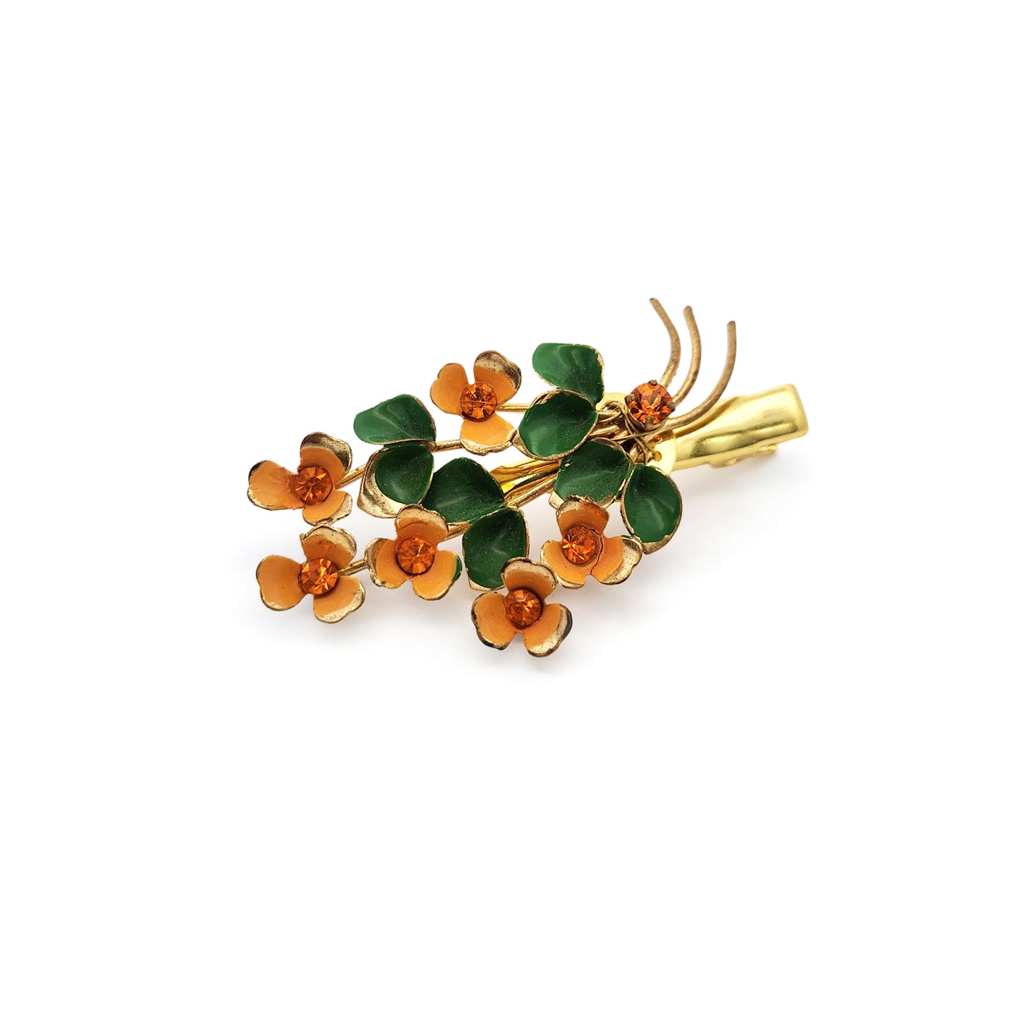 Vintage Enamel Floral Brooch