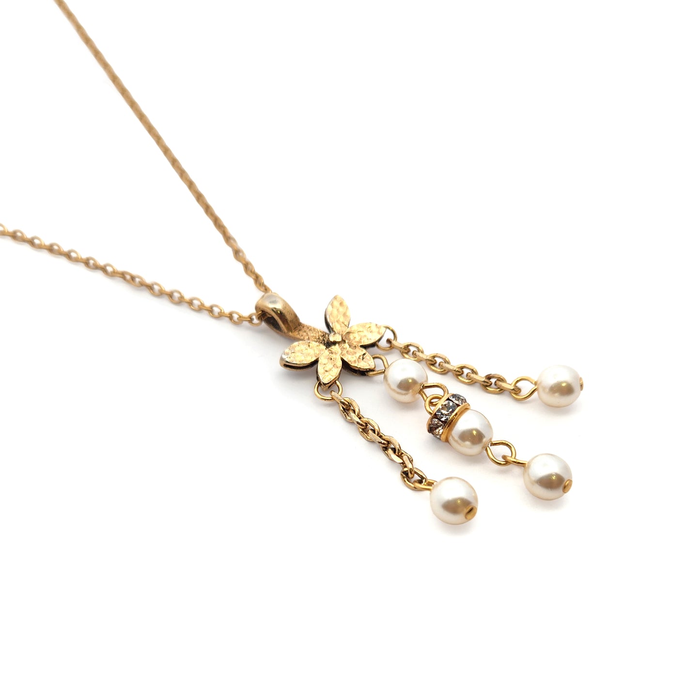 Vintage Floral Pendant Necklace