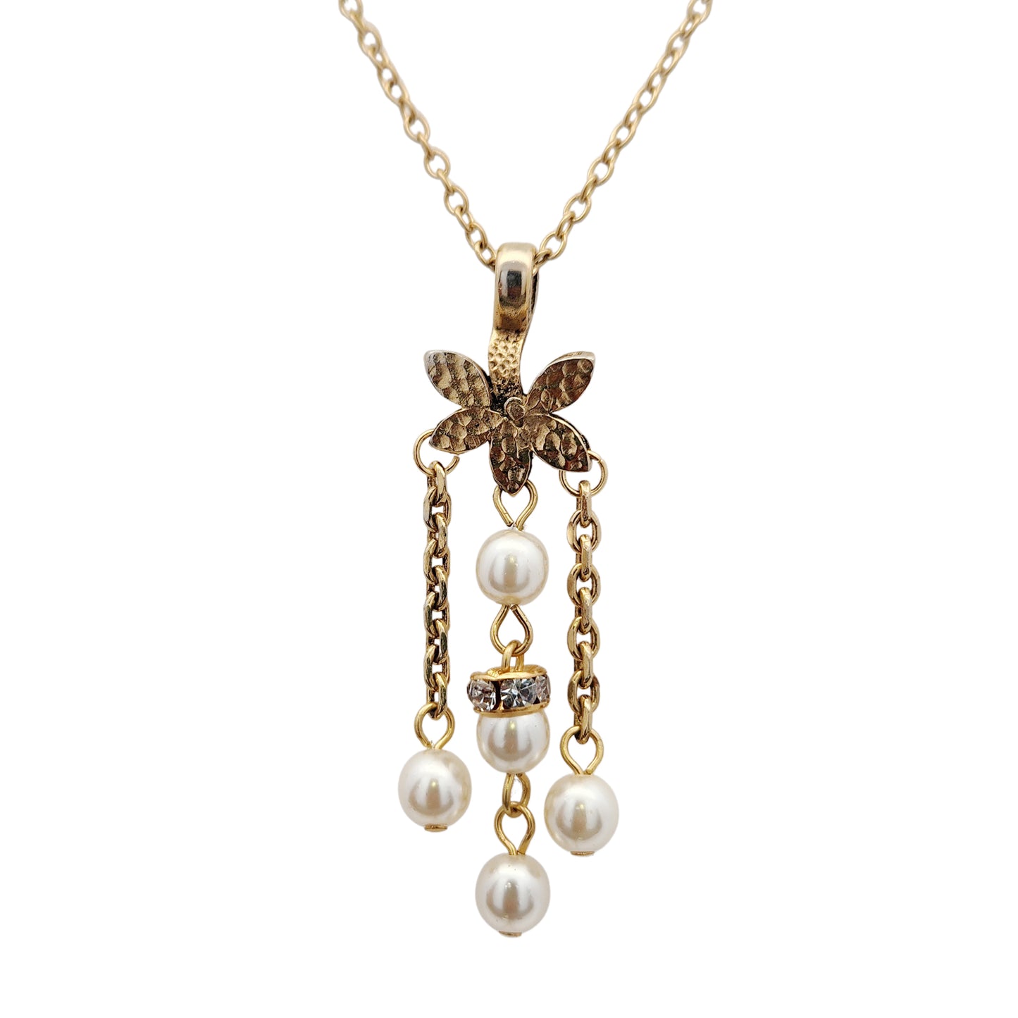 Vintage Floral Pendant Necklace