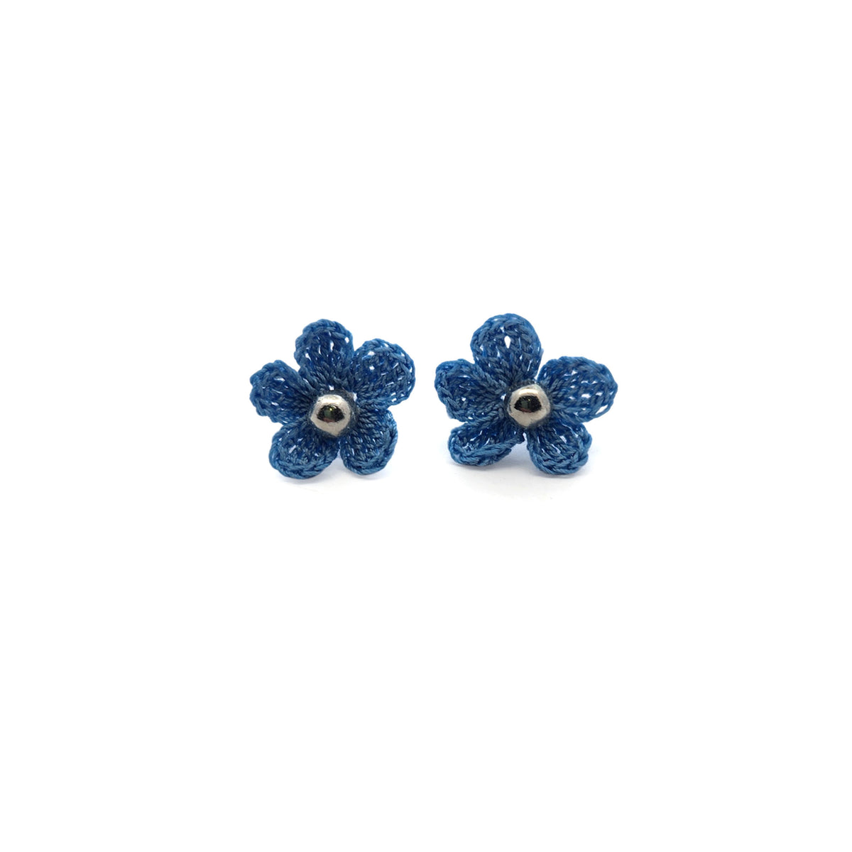 Blue Mini Bloom Embroidery Studs