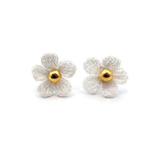 White Mini Bloom Embroidery Studs