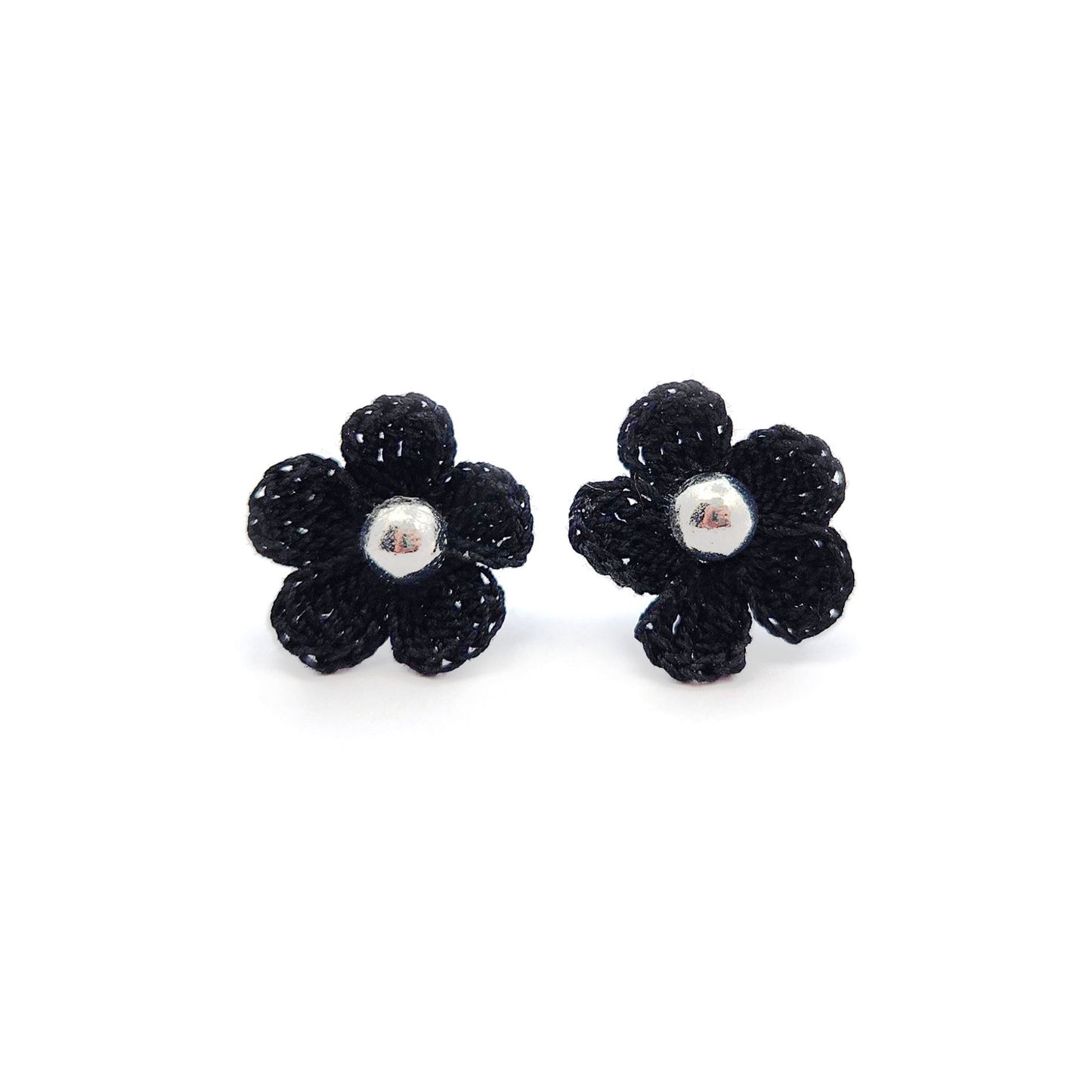 Black Mini Bloom Embroidery Studs