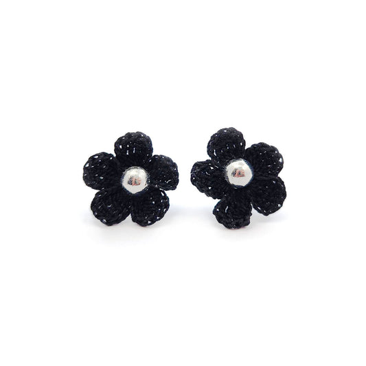 Black Mini Bloom Embroidery Studs