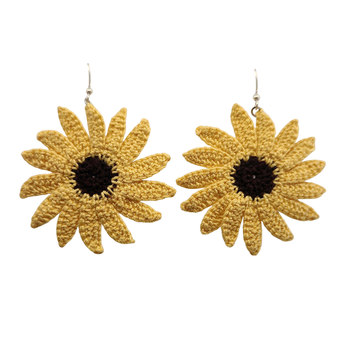 Black-Eyed Susan Embroidery Earrings