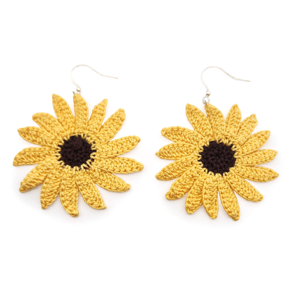 Black-Eyed Susan Embroidery Earrings