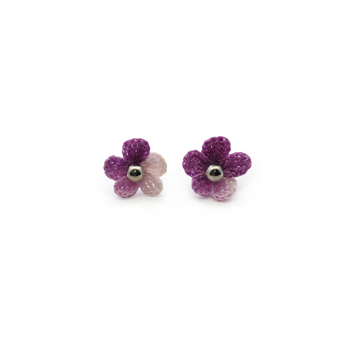 2-Tone Purple Mini Bloom Embroidery Studs