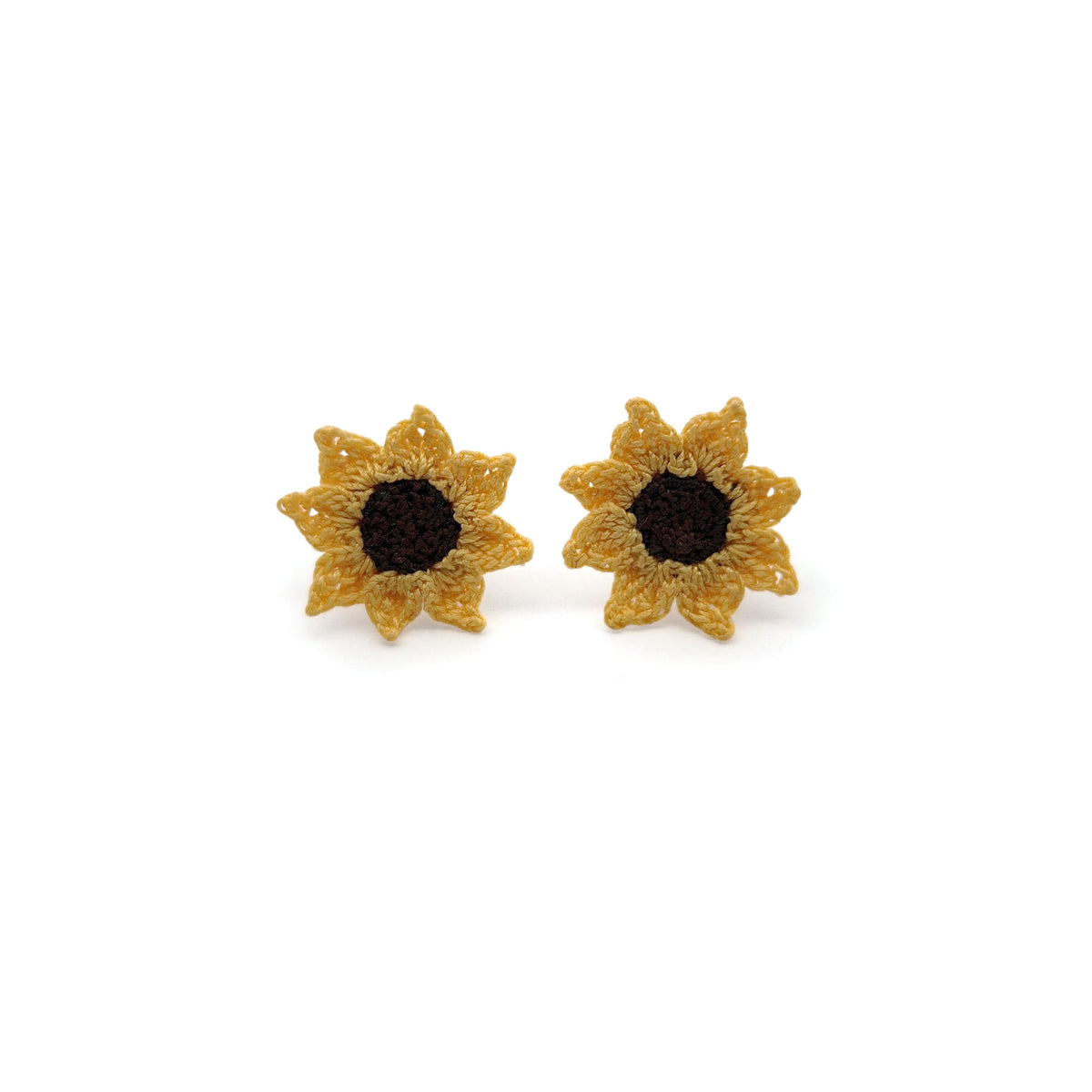 Mini Sunflower Embroidery Earrings