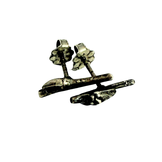 Bronze Twig Stud Earrings