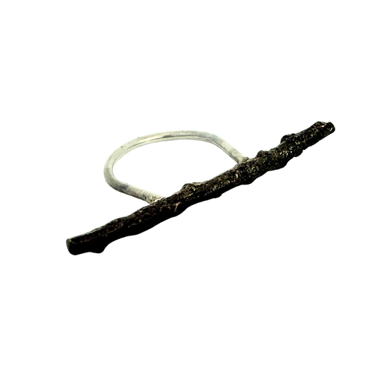 Brass Twig Bar Ring