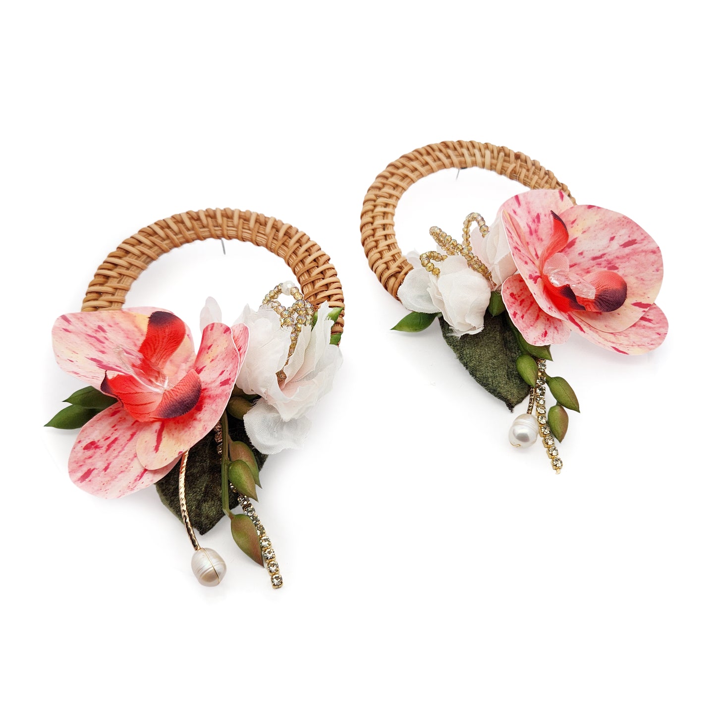 Pink Garden Party Flower Earrings