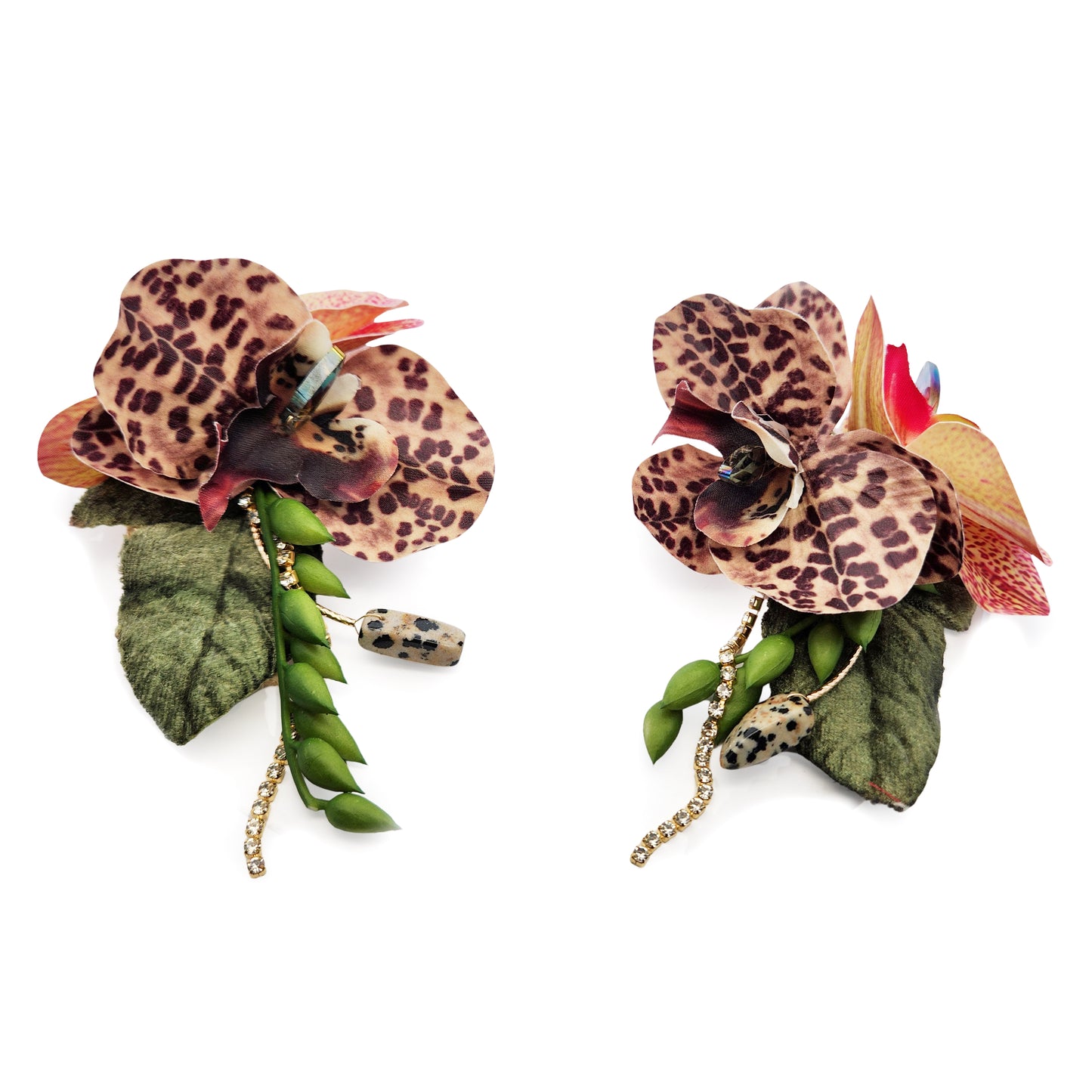 Patterned Garden Party Flower Earrings