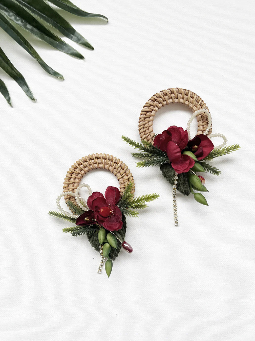 Holiday Garden Party Hoop Earrings