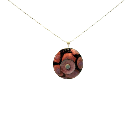 Orange Enamel Pendant