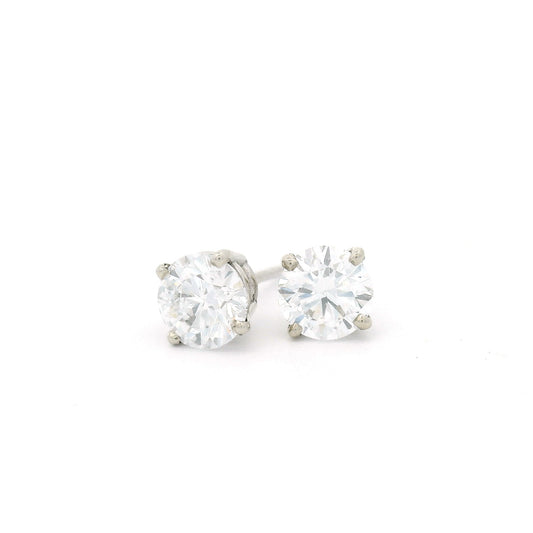 14k White Classic Studs with 1ct Total Lab-Grown Diamonds