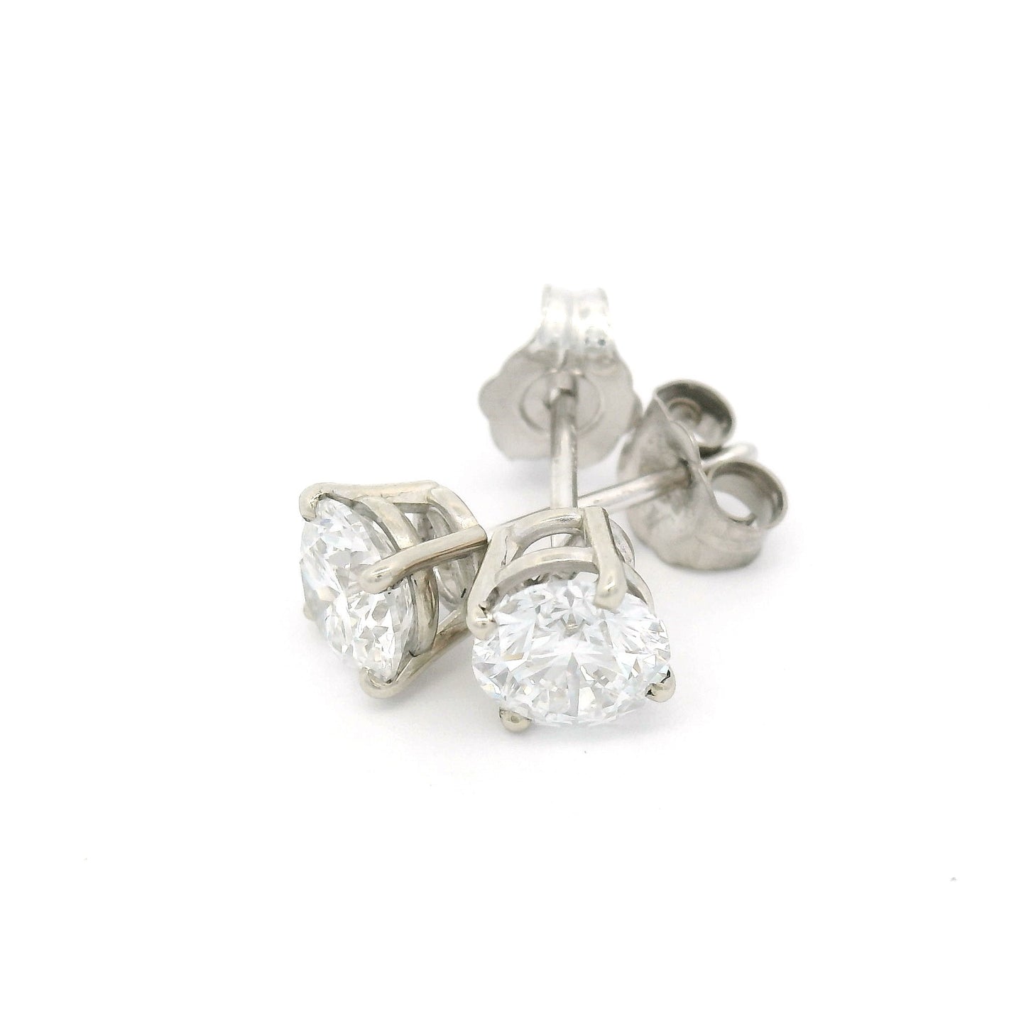 14k White Classic Studs with 1ct Total Lab-Grown Diamonds