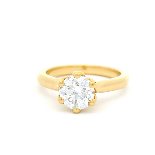 18k Yellow Six Claw Solitaire with 1.15ct Lab-Grown Diamond
