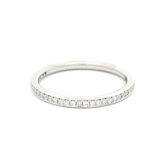 Platinum Bead-Set Eternity Band with 55 Diamonds - 0.27cts Total