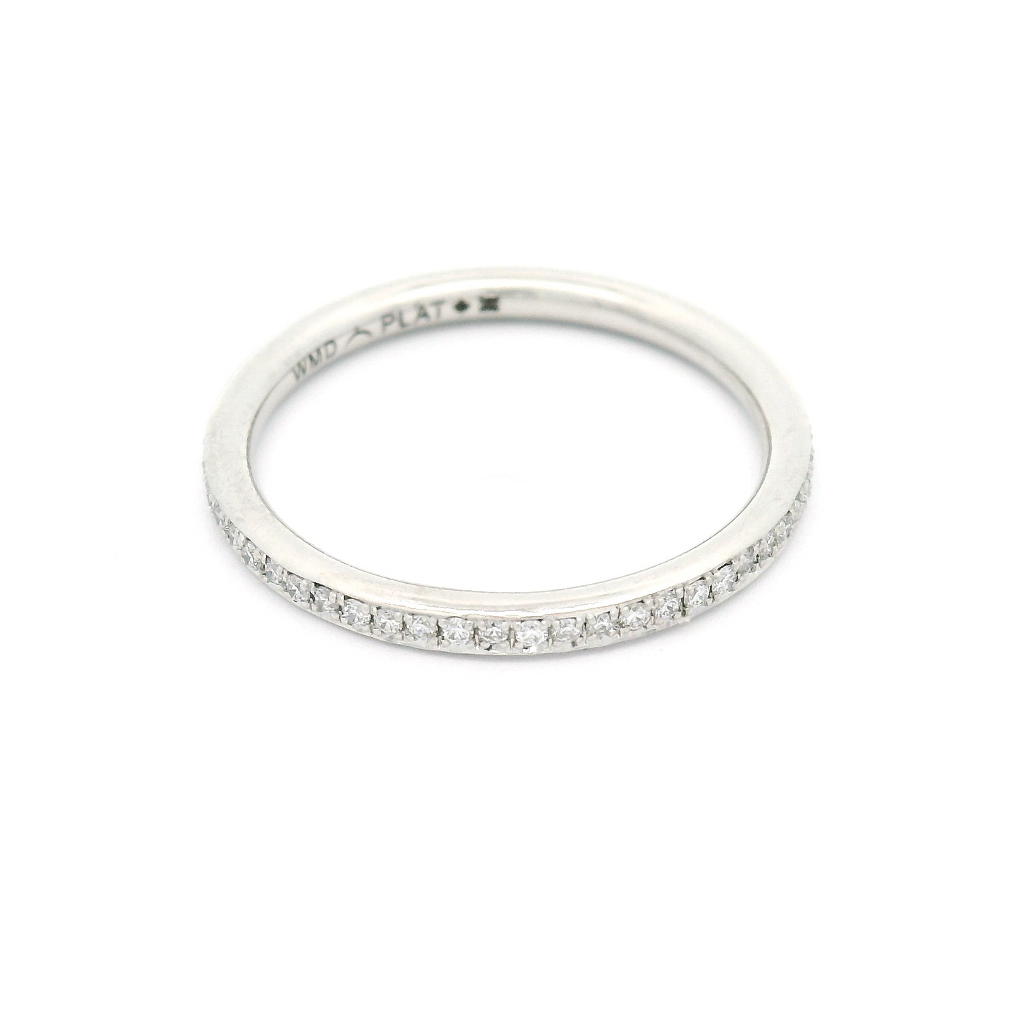 Platinum Bead-Set Eternity Band with 55 Diamonds - 0.27cts Total