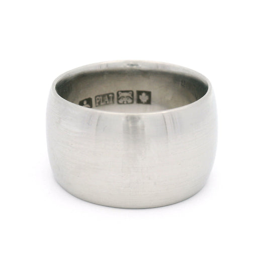 Platinum 12mm Wide Brushed Band