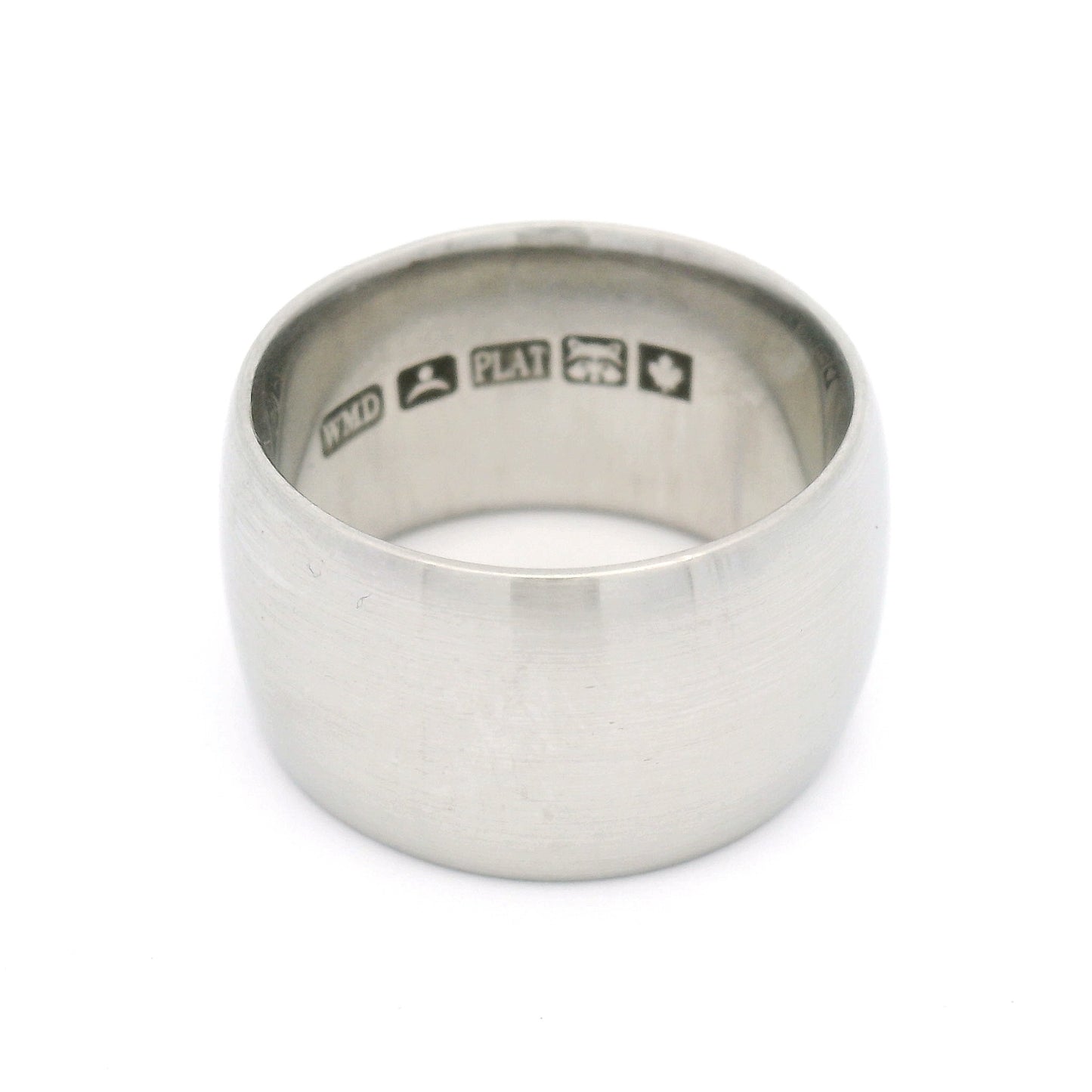 Platinum 12mm Wide Brushed Band