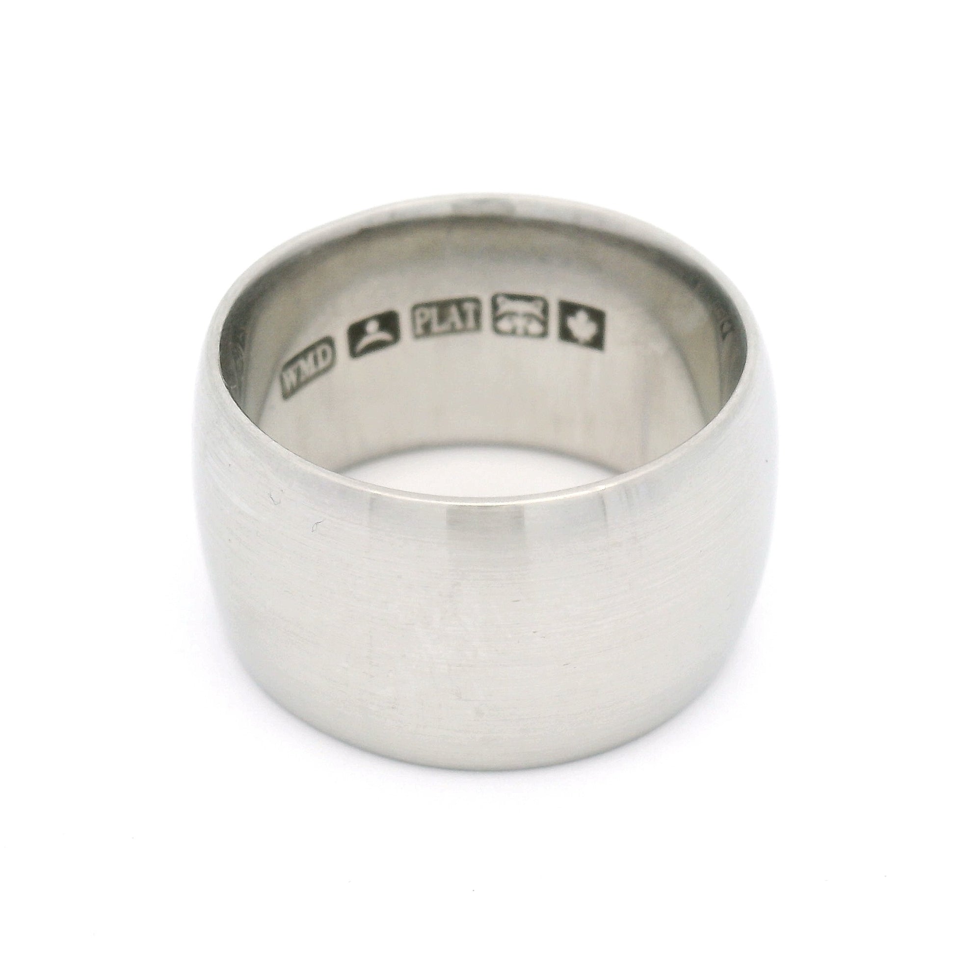 Platinum 12mm Wide Brushed Band