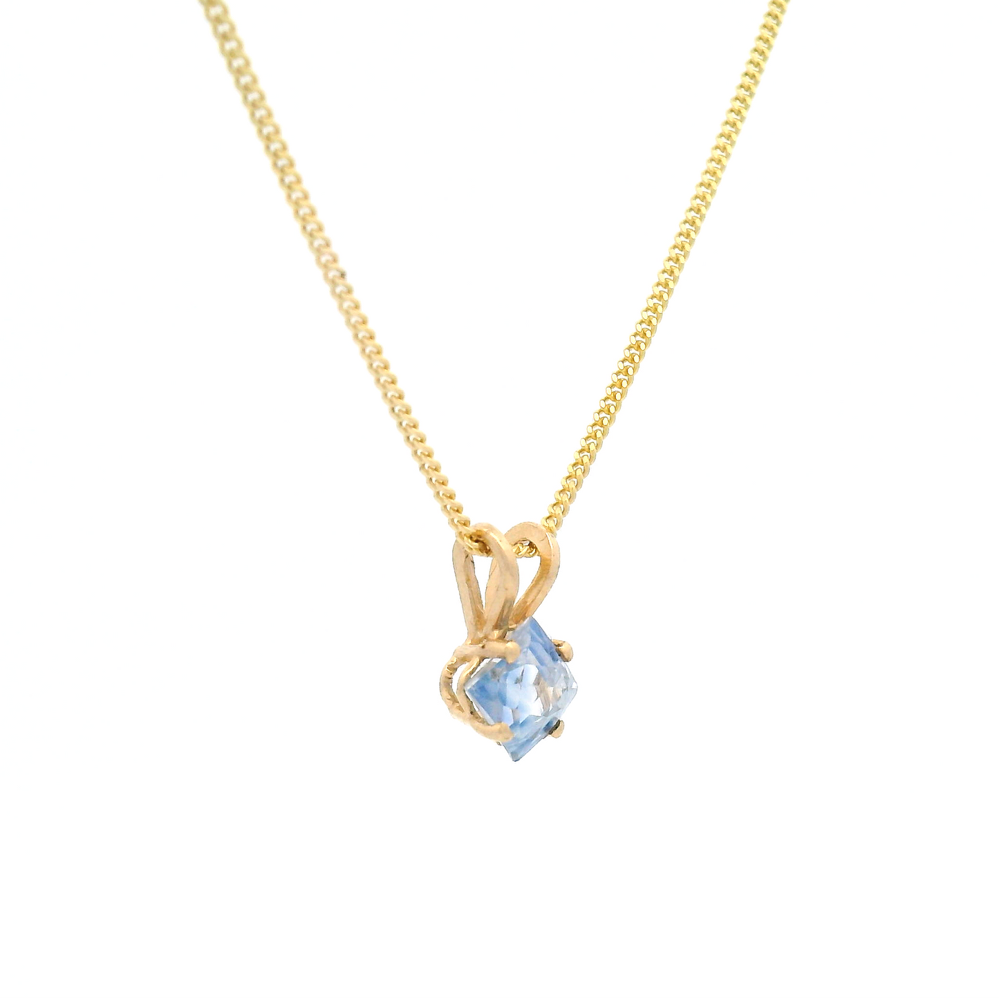 Square-Cut Pastel Sapphire Necklace